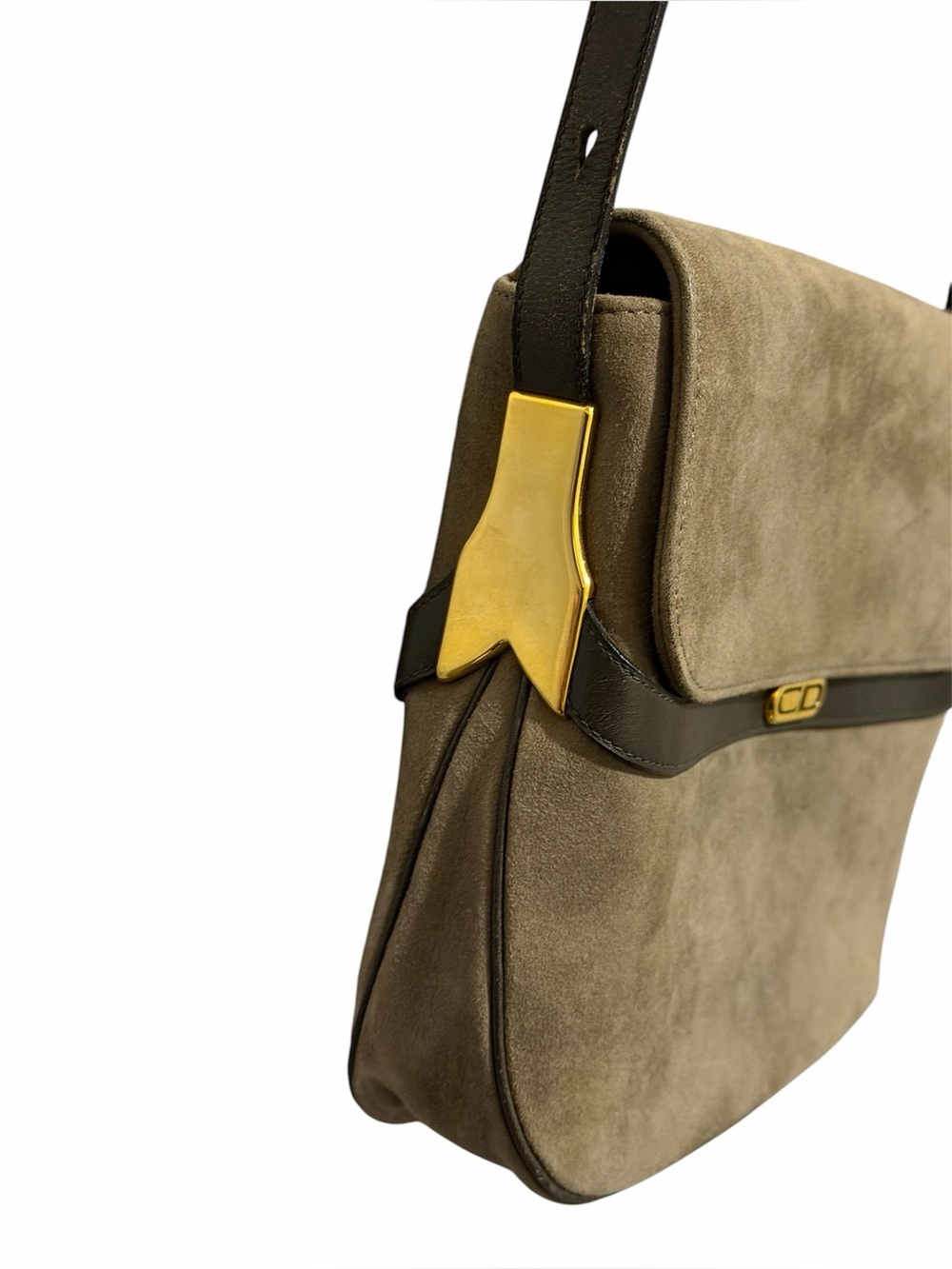Christian Dior Vintage Suede & Leather Shoulder Bag w/ COA - Picture 4 of 13